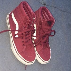 maroon high top vans